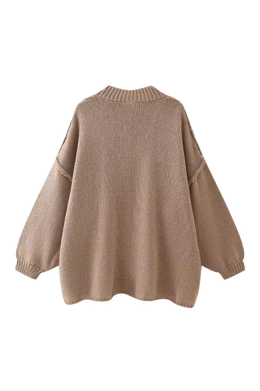 Oversize-Rippstrick-Cardigan