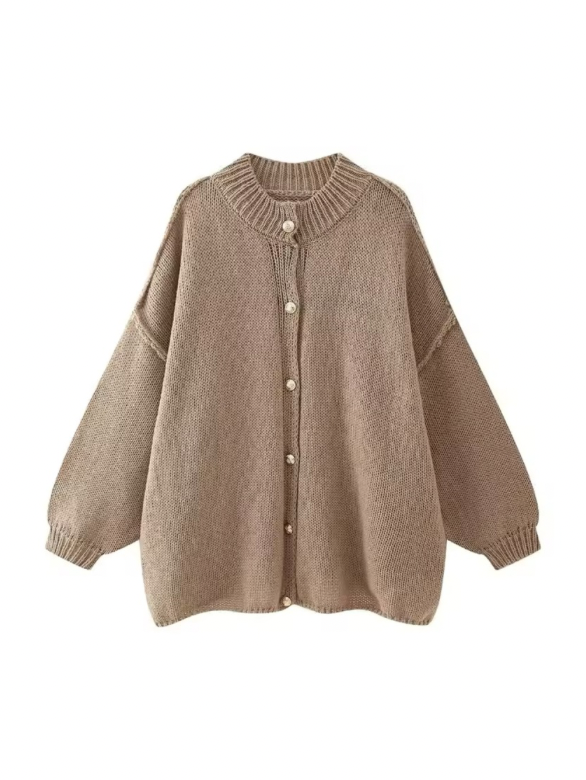 Oversize-Rippstrick-Cardigan