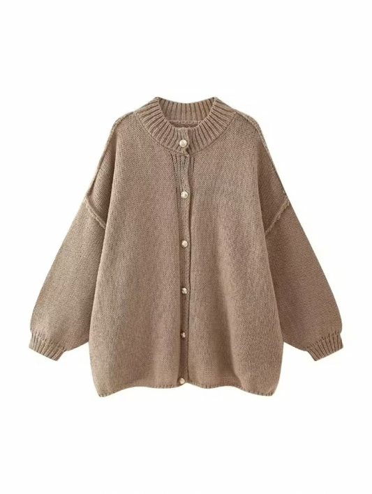Oversize-Rippstrick-Cardigan