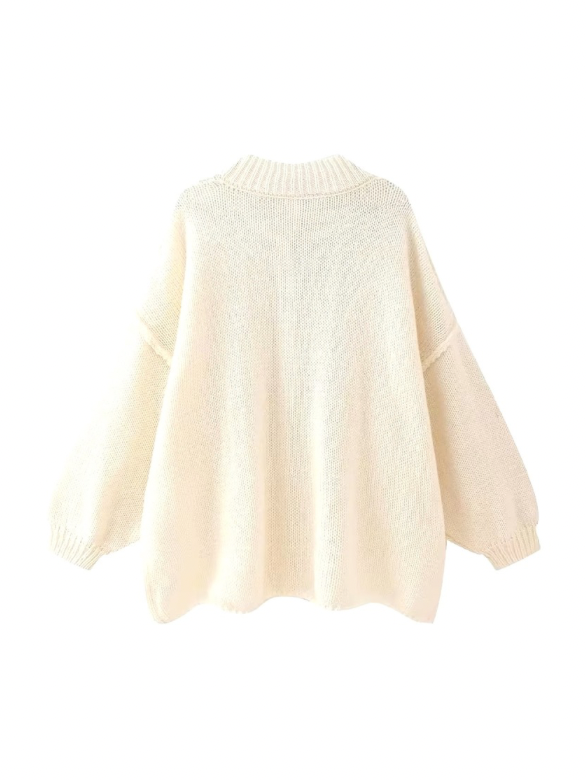 Oversize-Rippstrick-Cardigan